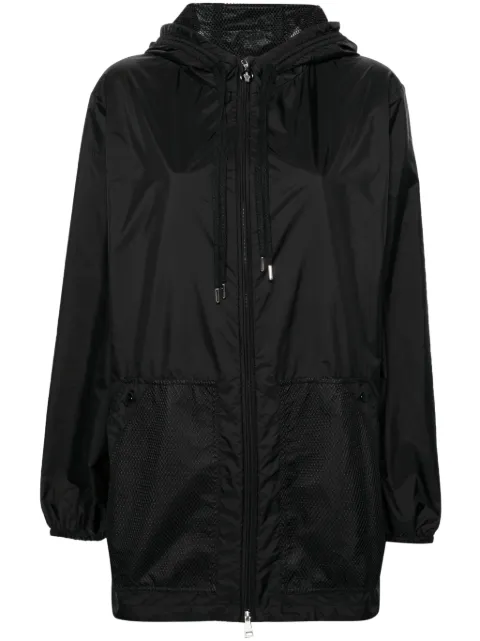 Moncler chamarra con capucha y paneles de malla