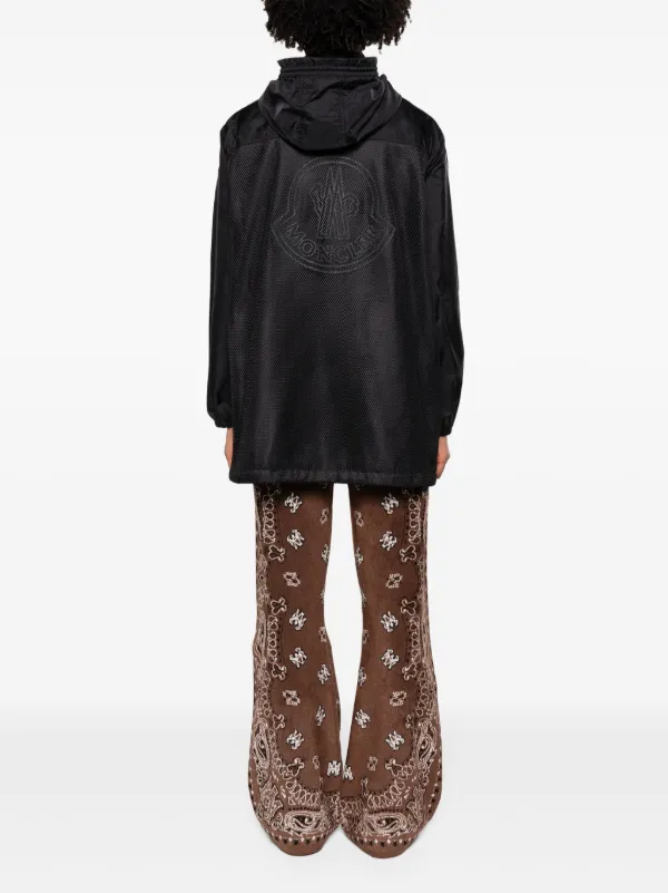 Moncler メッシュパネル フーデッドジャケット | ブラック | FARFETCH JP