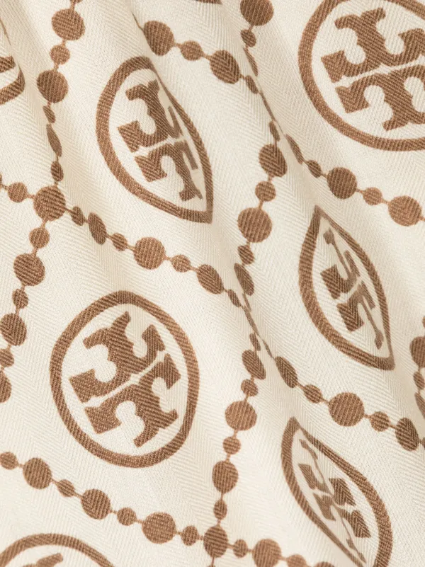 TORYBURCH スカーフ Tory Burch Knot Logo Silk Scarf 157359-200 196133977774