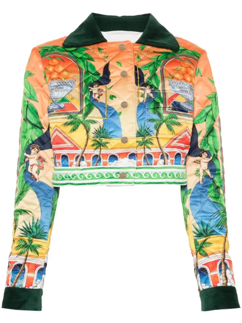 Casablanca Triomphe D'Orange cropped jacket