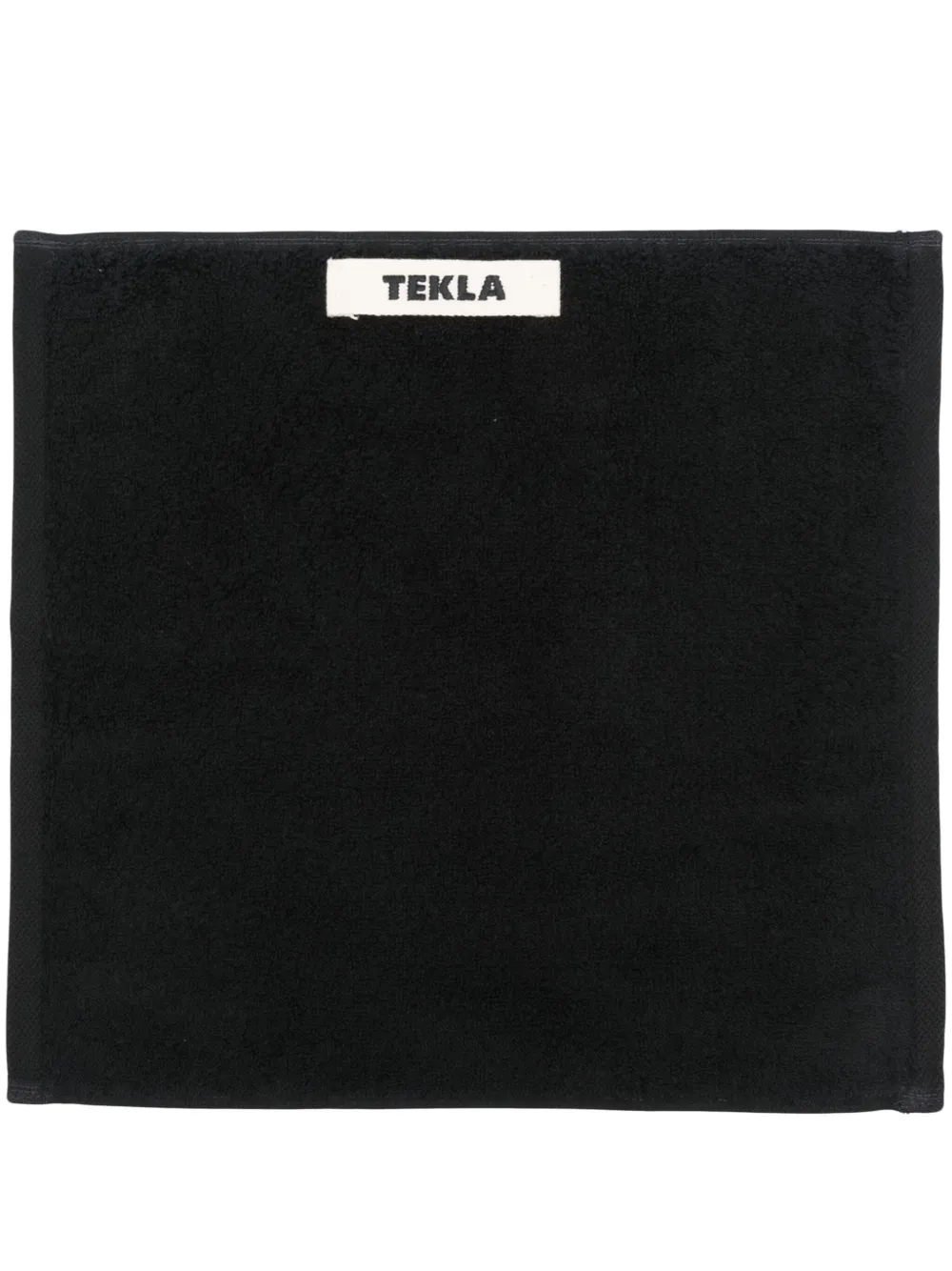 Tekla Organic-cotton Face Towel (30cm X 30cm) In Black