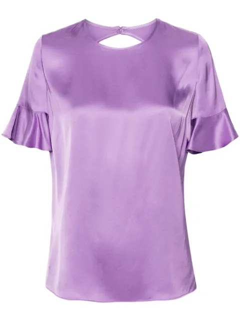 TWINSET ruffle-cuffs satin blouse
