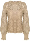 TWINSET open-knit metallic jumper - Gold