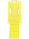TWINSET open-knit maxi dress - Yellow