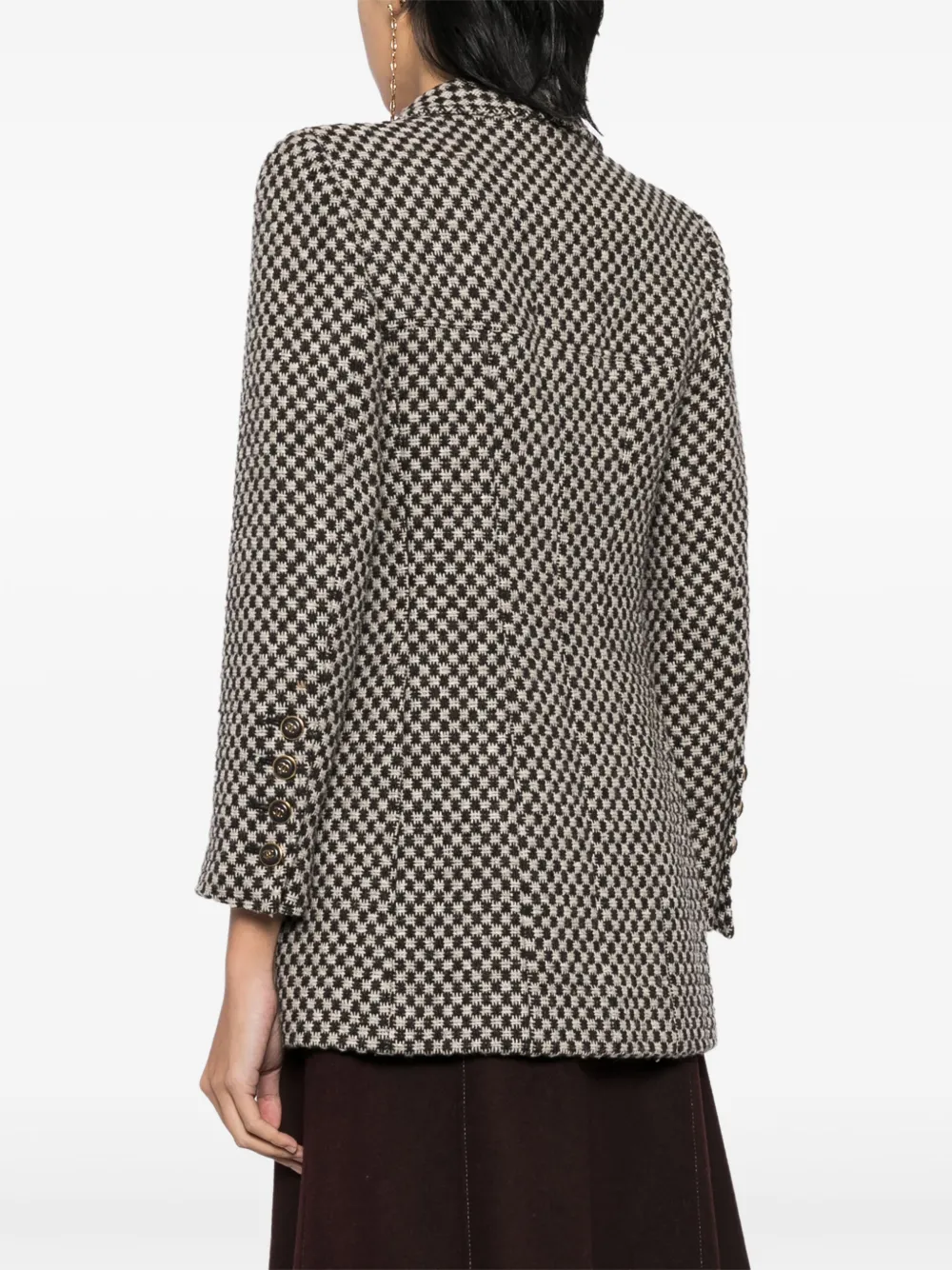 CHANEL PreOwned 1995 singlebreasted Jacket Brown FARFETCH