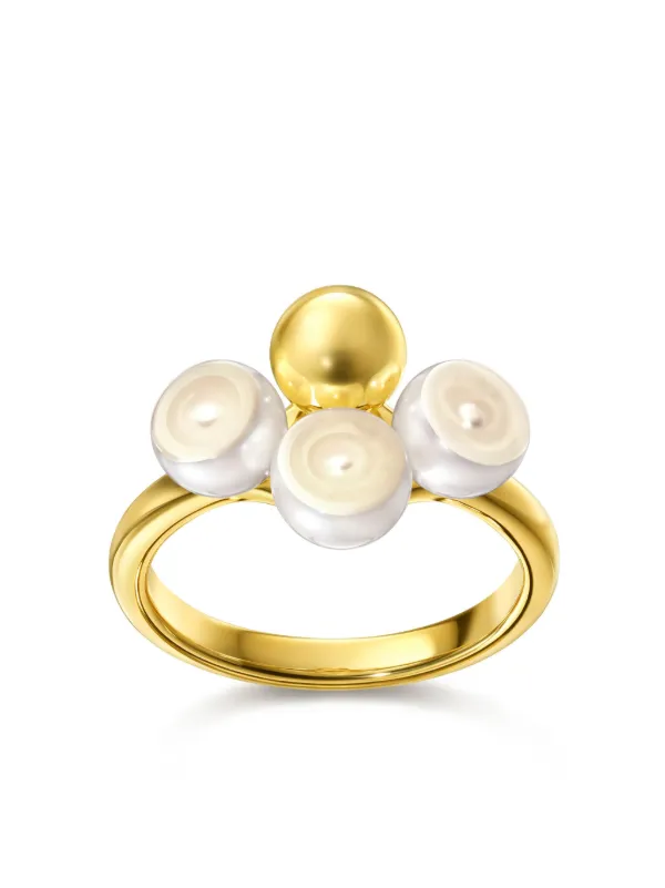 TASAKI M/G Sliced Sphere パール リング 18Kイエローゴールド 
