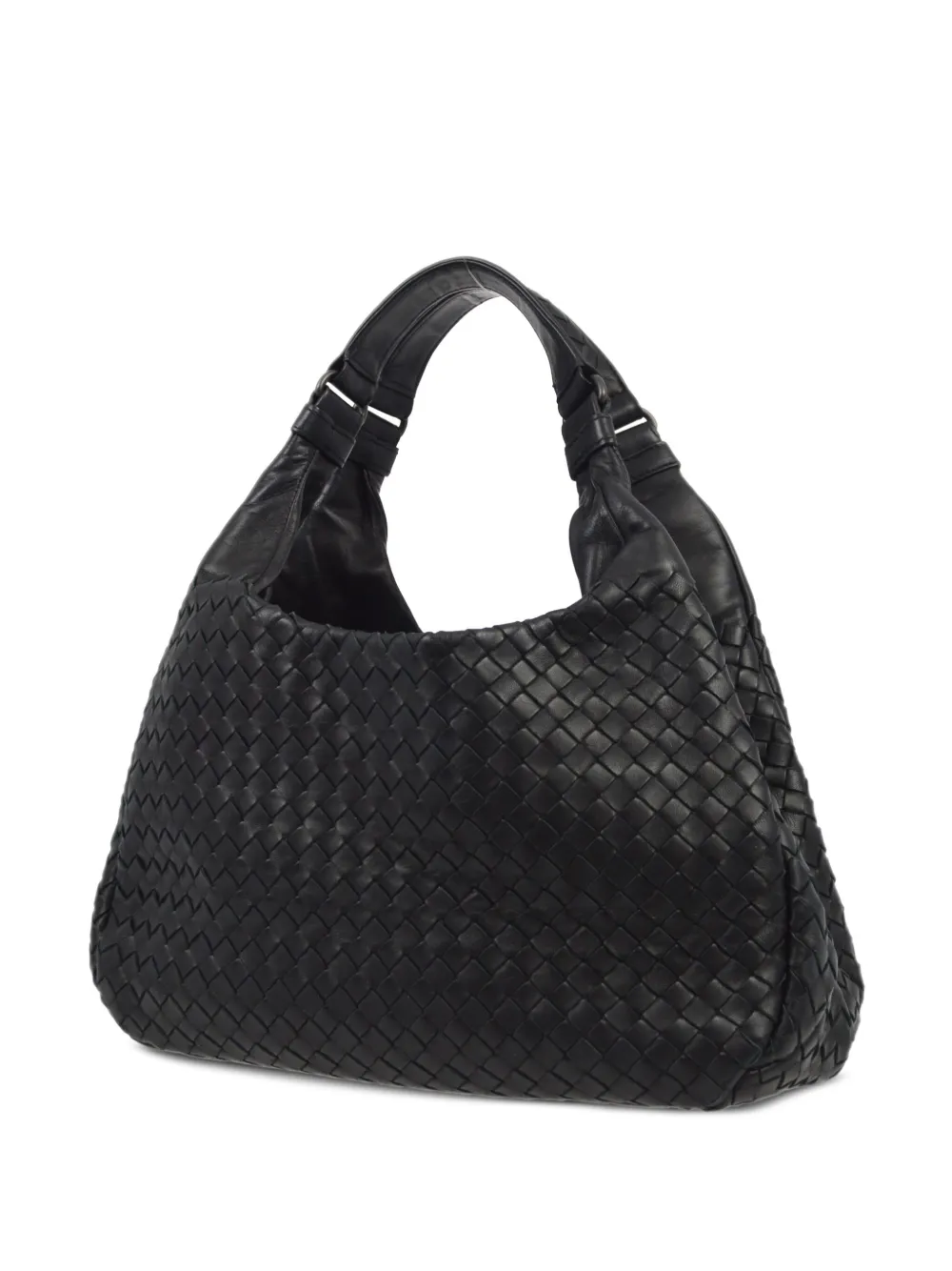 Bottega Veneta Pre-Owned 1990-2000s Intrecciato leren handtas - Zwart