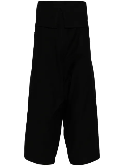 Yohji Yamamoto drop-crotch cotton trousers