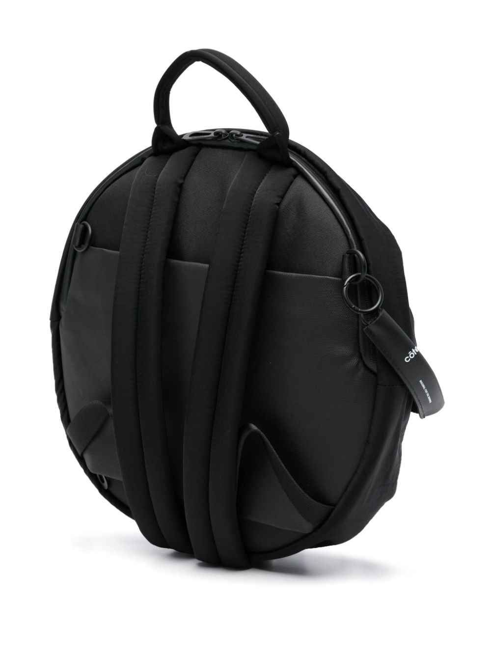 Côte&Ciel gathered gabardine-weave backpack - Zwart