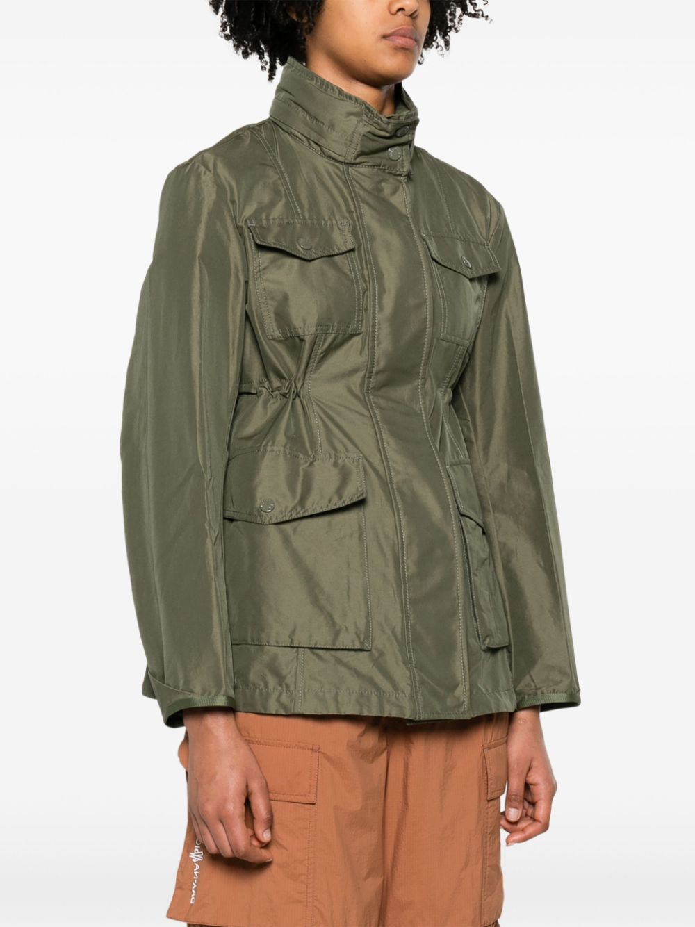 Shop Moncler Ilo Concealed-hood Jacket In 绿色