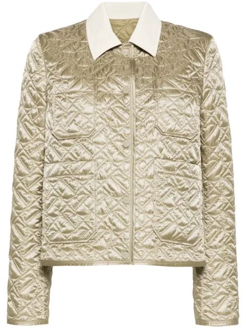 Moncler sobrecamisa acolchada con cuello de pana