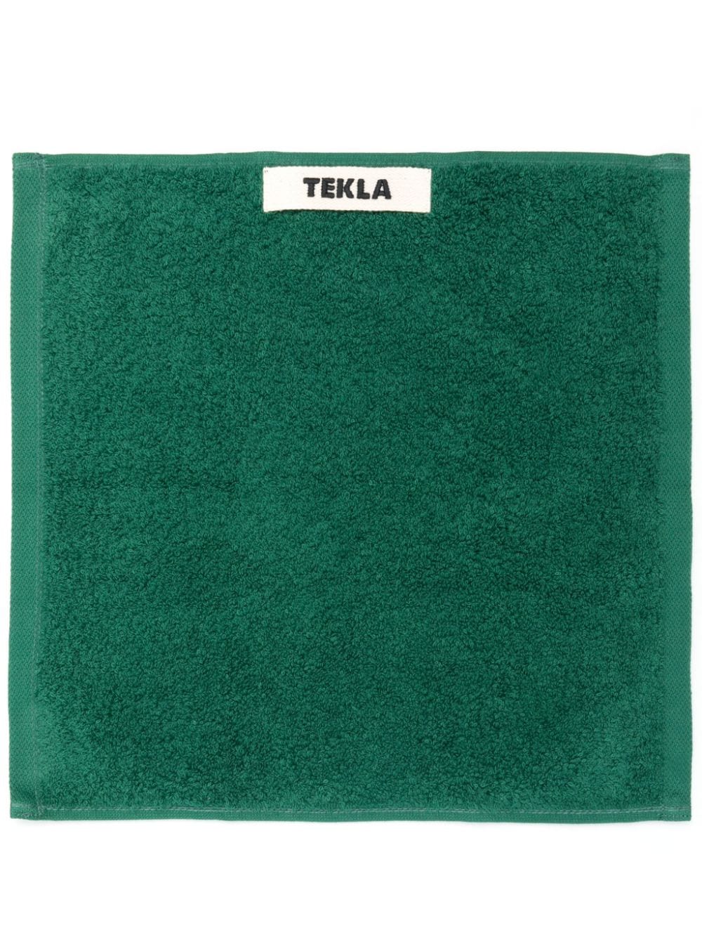 Shop Tekla Organic Cotton Towel (30cmx30cm) In Green