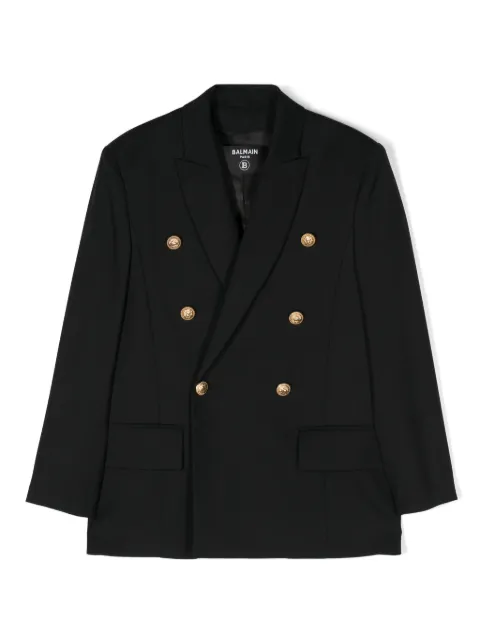 Balmain Kids Blazer com lapelas e abotoamento duplo