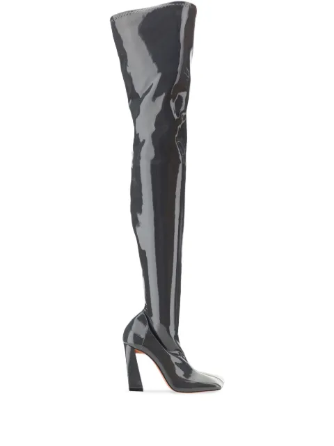 Amina Muaddi Marine boots