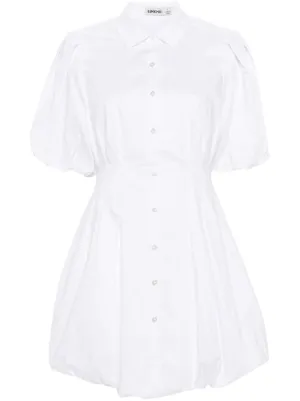 GANNI リボンディテール ワンピース | ホワイト | FARFETCH JP