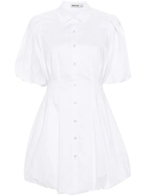 Simkhai Cleo puffball mini shirtdress