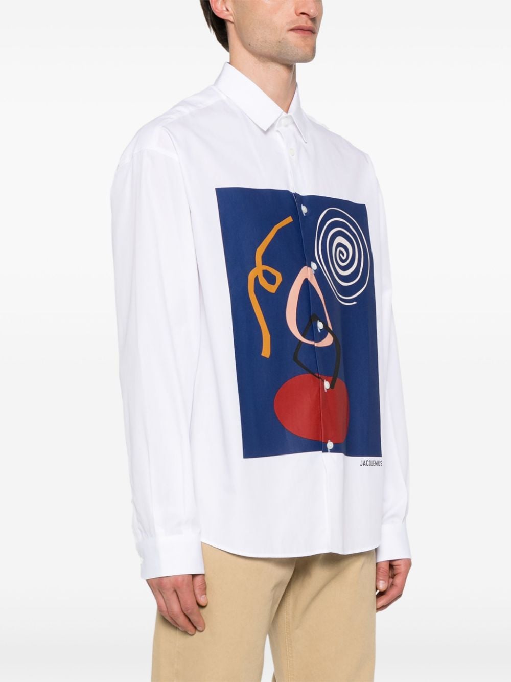 Shop Jacquemus La Simon Shirt In White