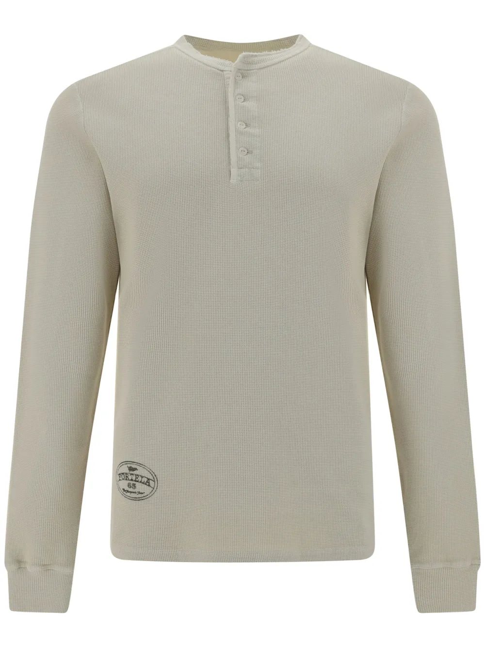 Fortela Trui met geborduurd logo Beige