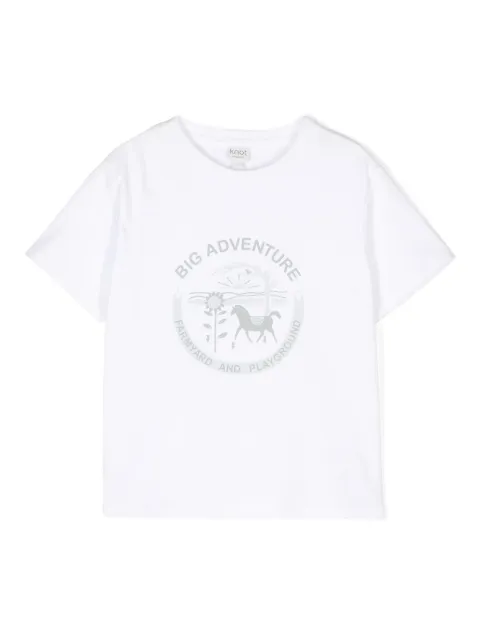 Knot Big Adventure-print cotton T-shirt