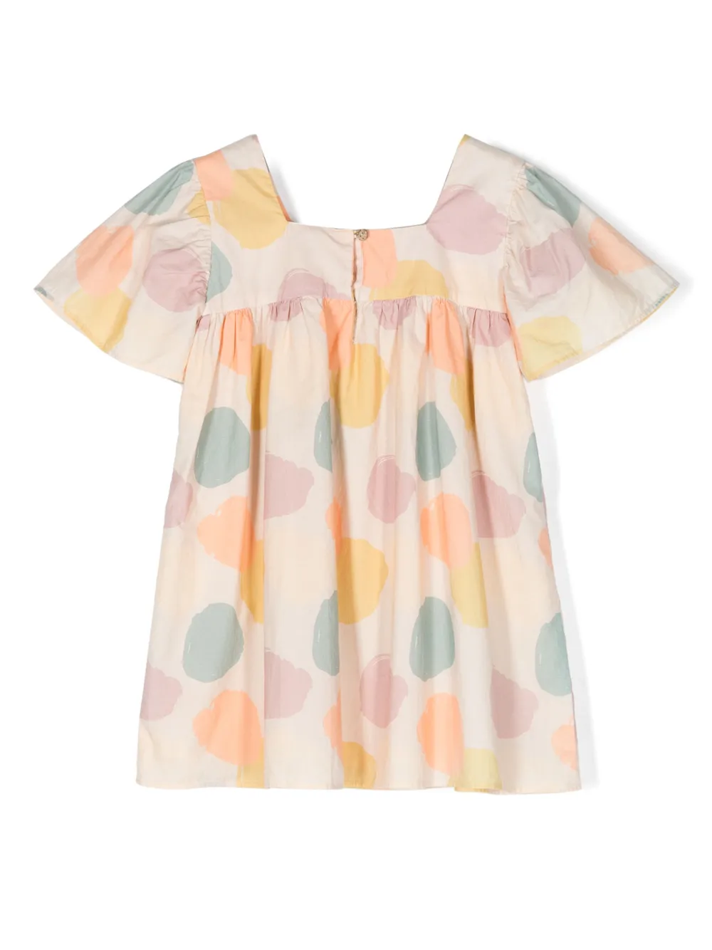 Knot Hallie jurk met abstracte print - Beige