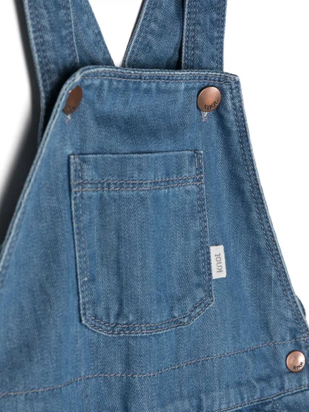 Shop Knot Ben Washed-denim Dungarees In Blue