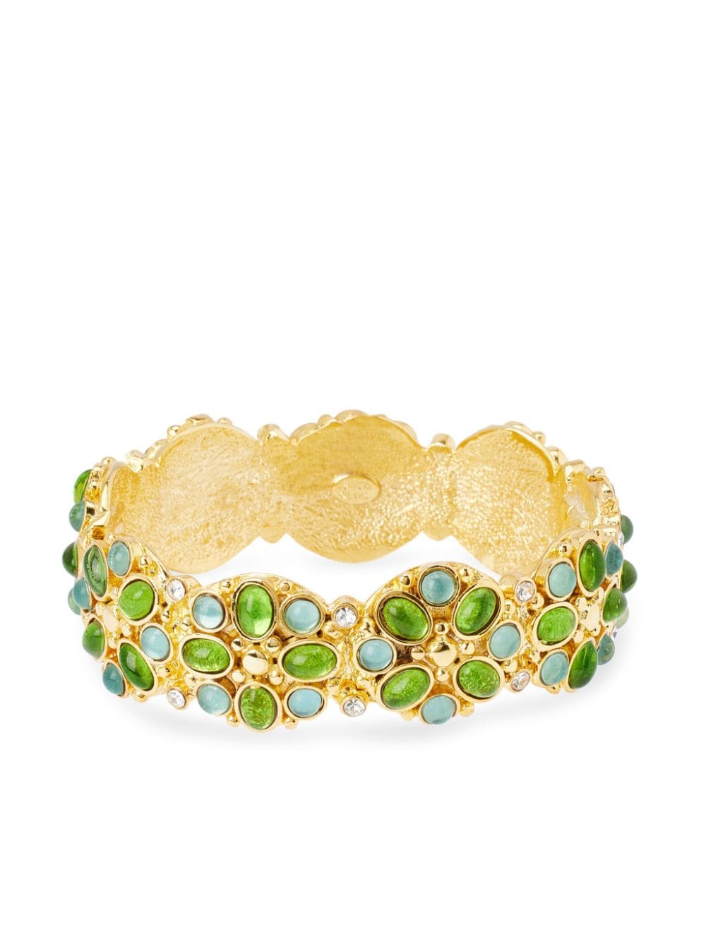 Kenneth Jay Lane Crystal-embellished Cuff Bracelet In Gold