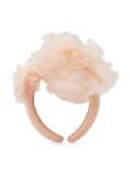 MAISON AVA floral-appliqué beaded headband - Pink