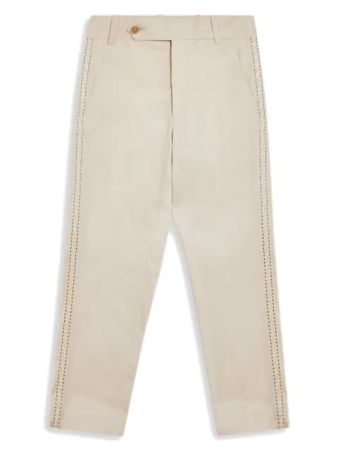 MAISON AVA pantalones rectos con logo bordado