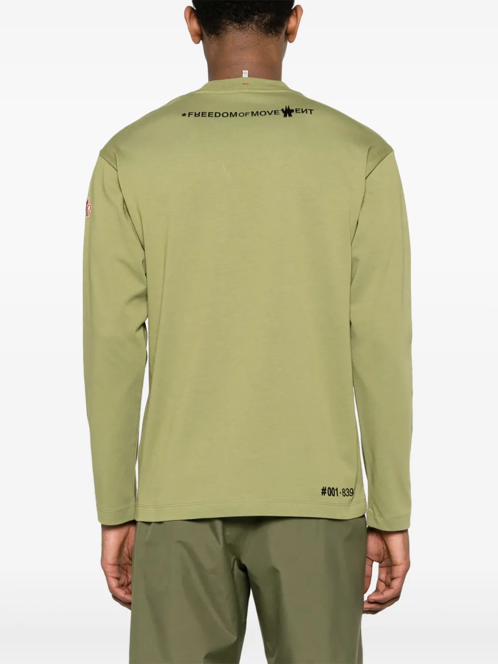 Shop Moncler Logo-appliqué Cotton Sweatshirt In Green