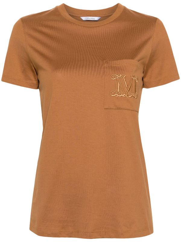 Max Mara logo-embroidered Cotton T-shirt - Farfetch