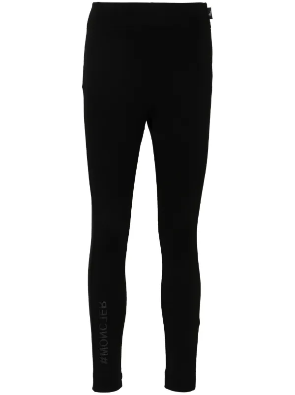 スパッツ・レギンス Moncler Grenoble Black Moncler Grenoble Day-namic leggings Moncler Grenoble rubberised-logo Performance Leggings