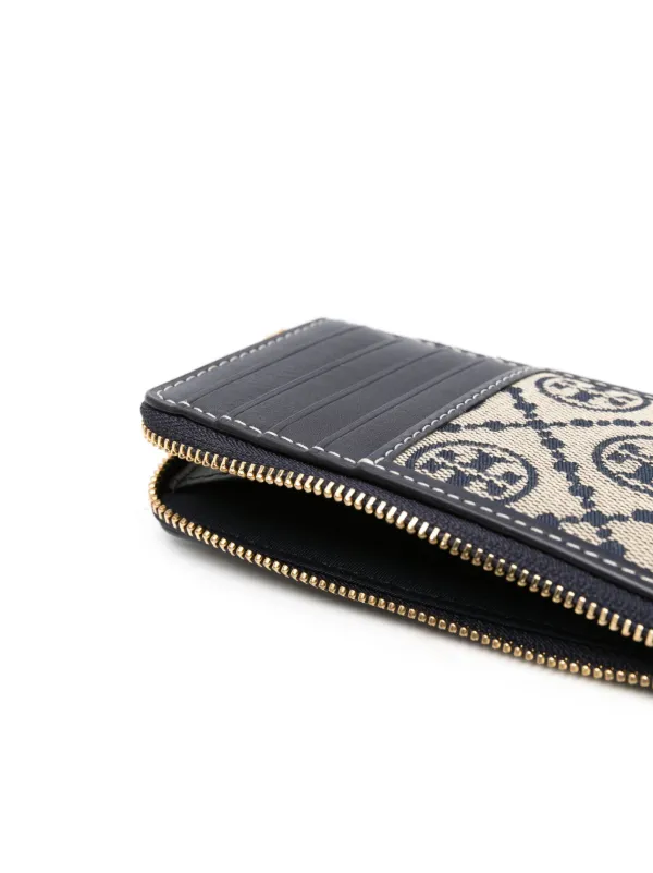 Tory Burch T Monogram Zip Card Holder | Neutrals | FARFETCH