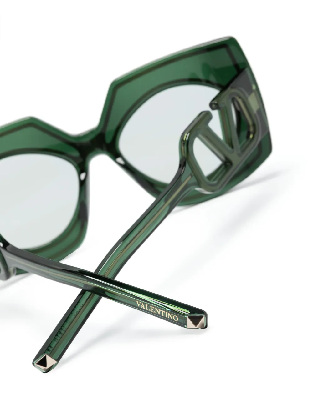  Valentino Garavani Eyewear V-soul Oversize-frame Sunglasses - Gold 