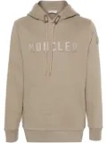 Moncler logo-patch cotton hoodie - Grey