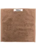 TEKLA organic-cotton face towel (30cm x 30cm) - Brown
