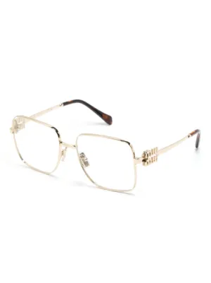 Miu Miu Eyewear リムレス眼鏡フレーム | ゴールドトーン | FARFETCH JP