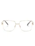 Miu Miu Eyewear logo-lettering square-frame glasses - Gold