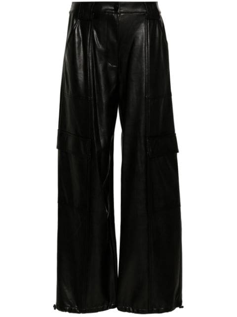 Simkhai Sofia faux-leather cargo trousers