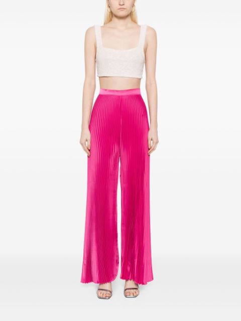 Bisous pleated wide-leg trousers