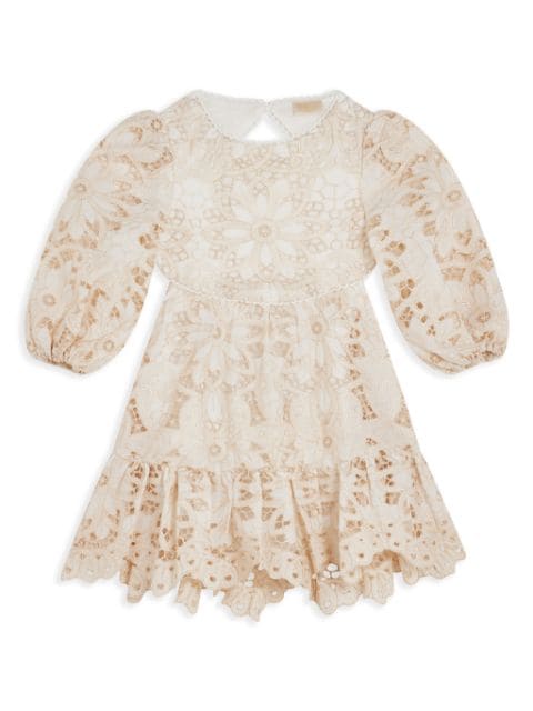 MARLO Kiera floral-embroidered cotton dress