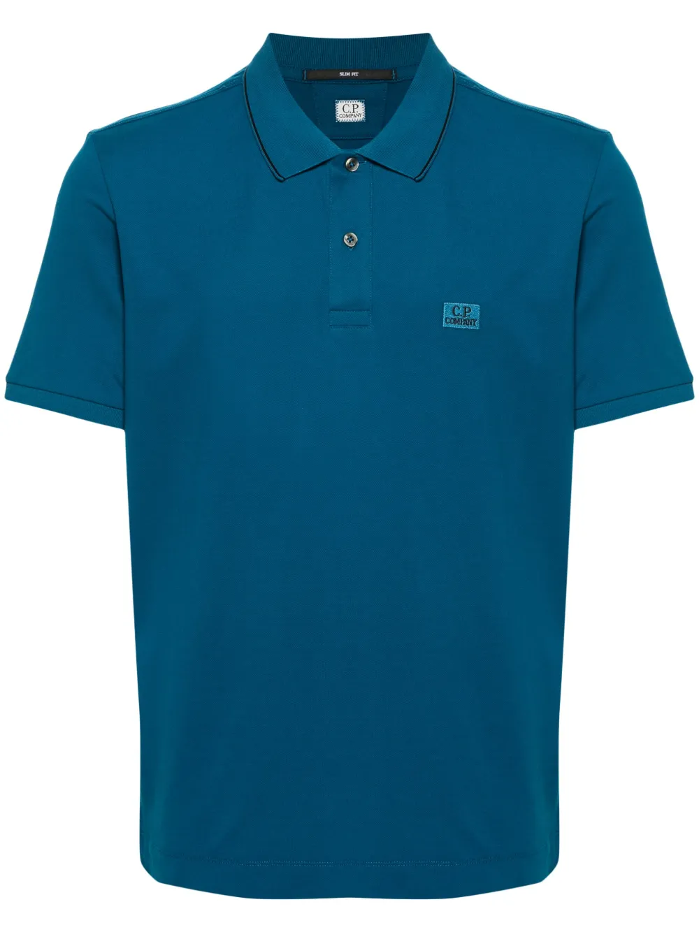 C.P. Company Katoenen poloshirt met logopatch Blauw