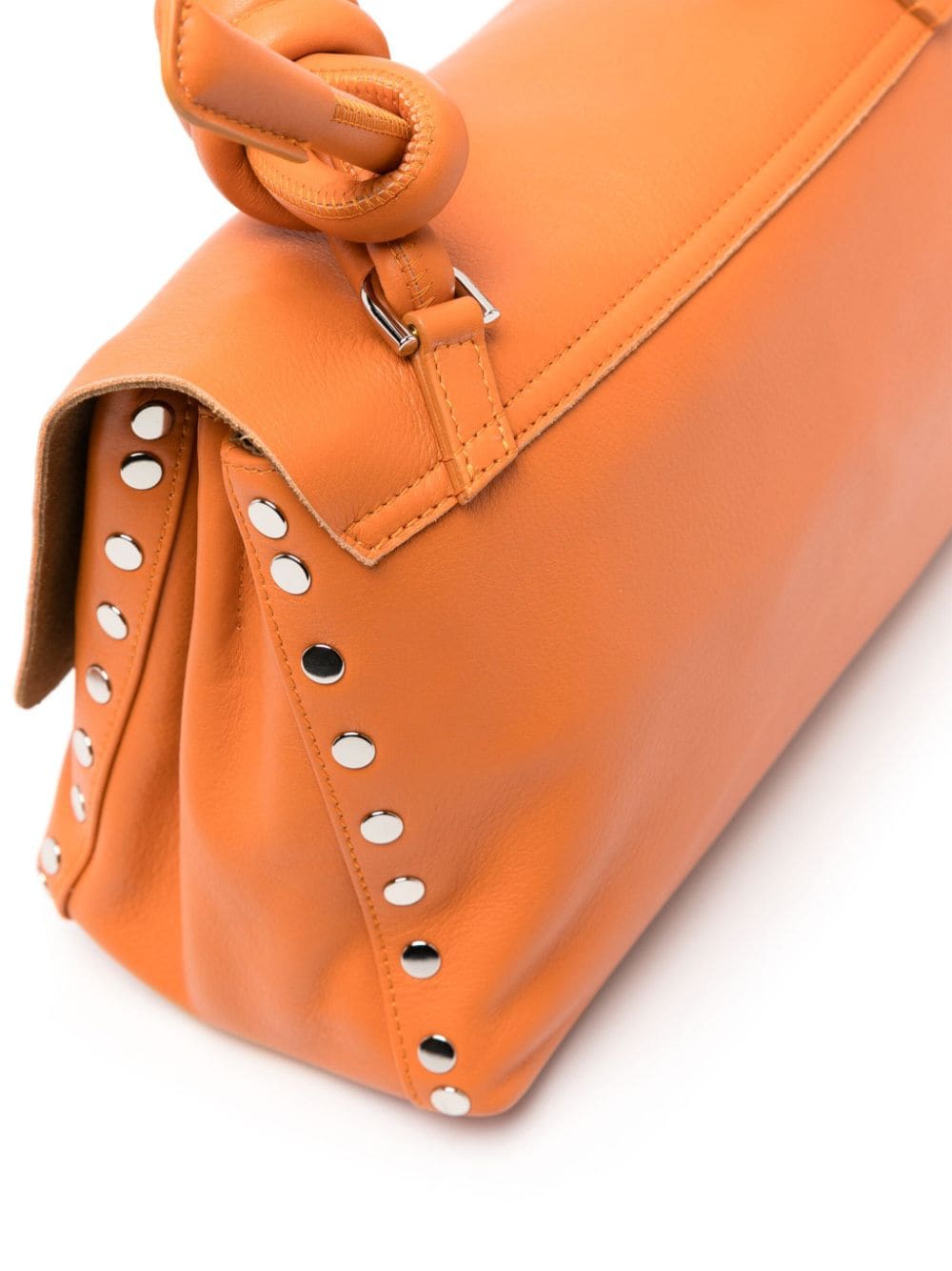 Shop Zanellato Small Postina Piuma Knot Tote Bag In Orange