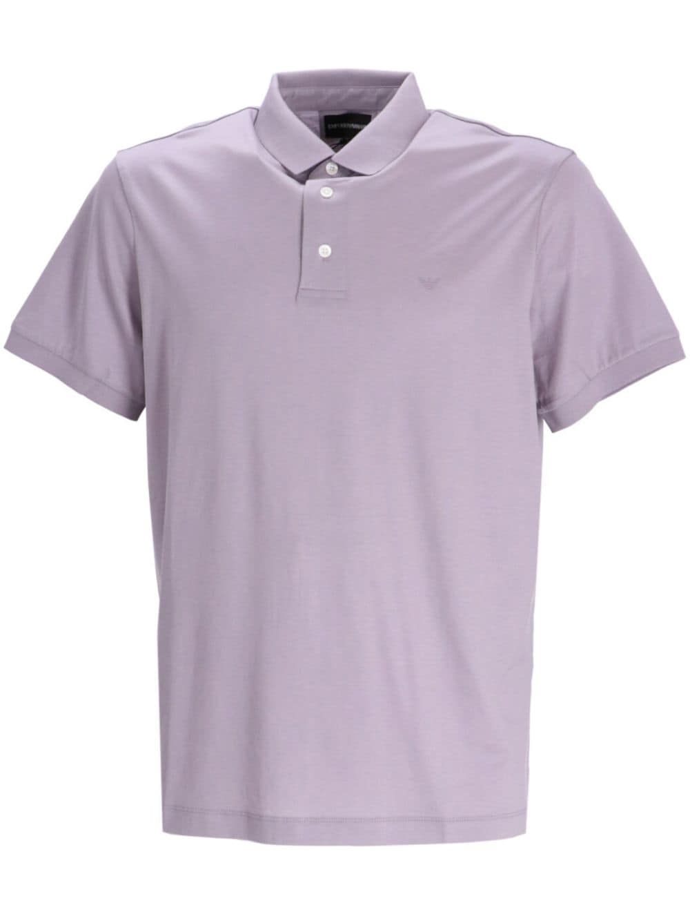 Emporio Armani Logo-embroidered Polo Shirt In Purple