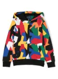 POLO RALPH LAUREN KIDS geometric-print zip-up hoodie - Blue