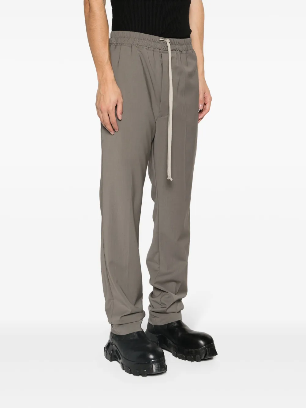 Rick Owens Straight broek met trekkoordtaille Grijs