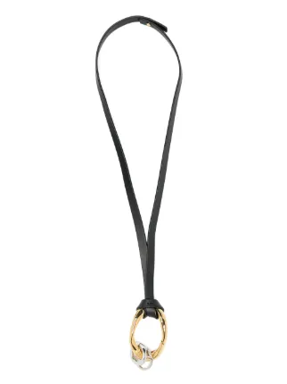 正規店買付【JIL SANDER】ネックレス レザー Jil Sander ペンダント レザーチョーカー | ブラック | FARFETCH JP