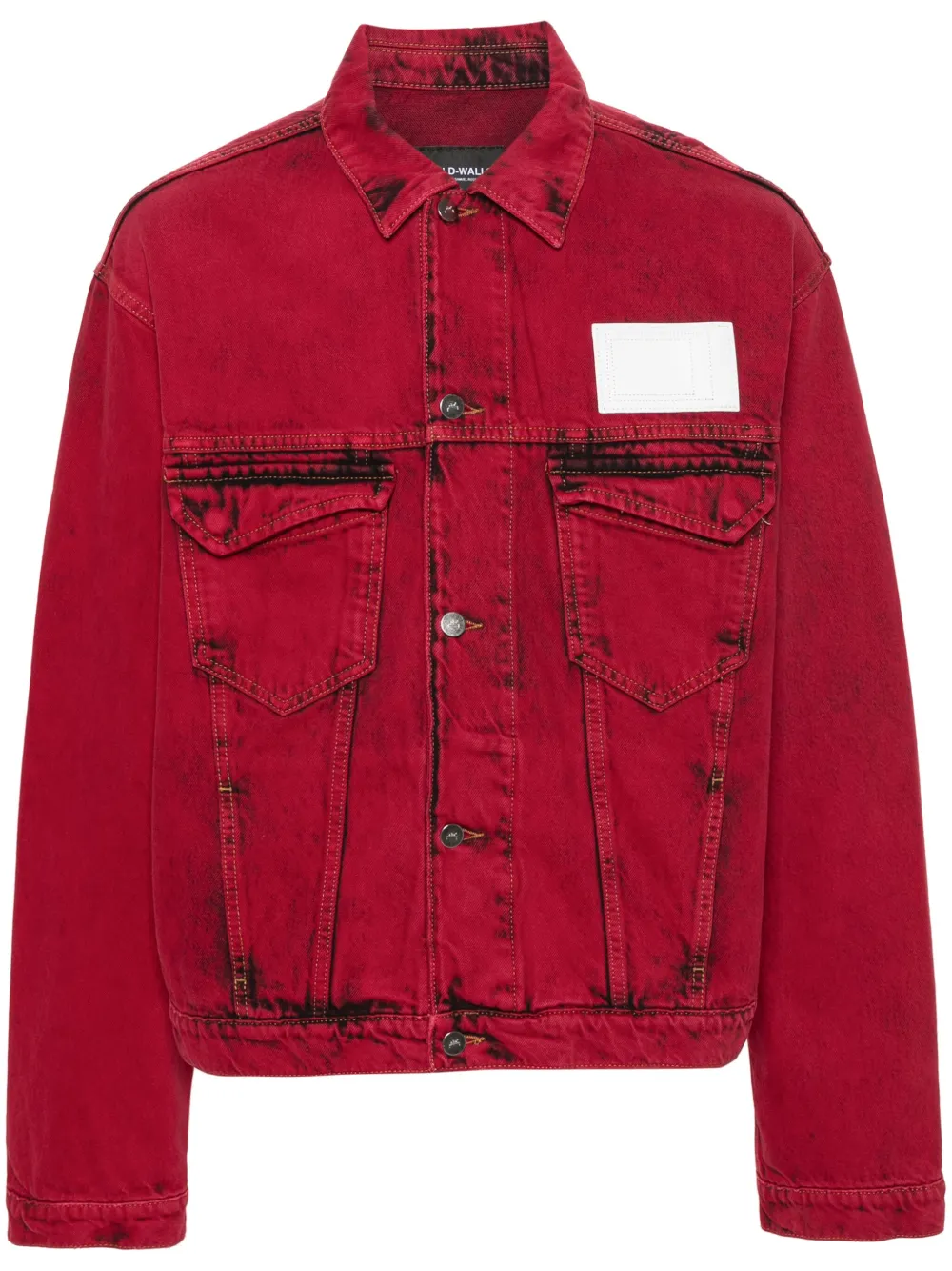 Shop A-cold-wall* Strand Denim Jacket In Red