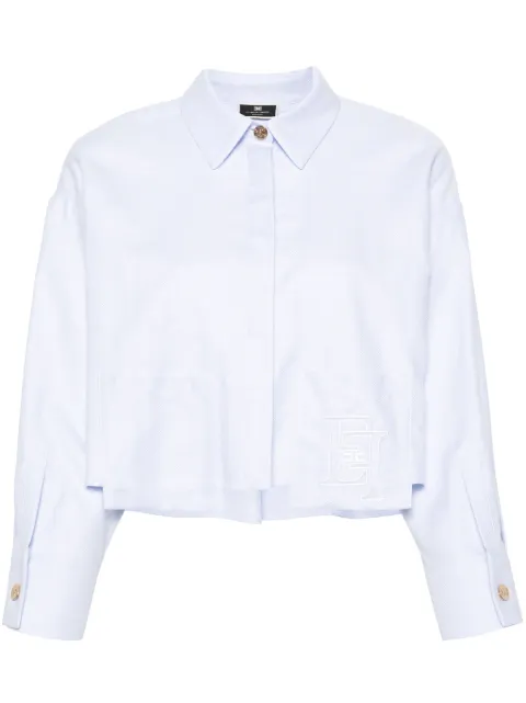 Elisabetta Franchi camisa con monograma bordado