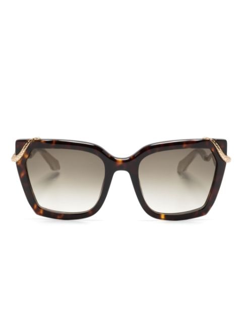 Roberto Cavalli Snake-motif oversize-frame sunglasses