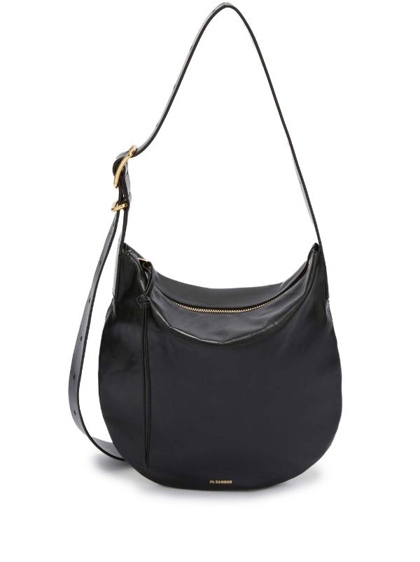 Jil Sander Small Moon Shoulder Bag | Black | FARFETCH AO